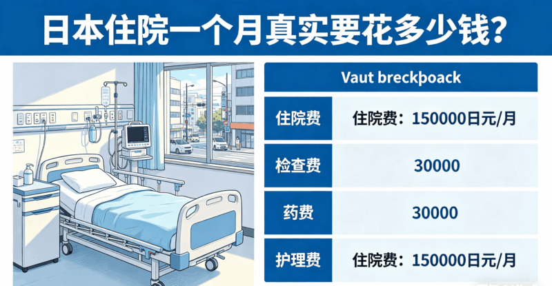 日本住院一个月真实要花多少钱？华人最关心费用明细公开-日本保保网
